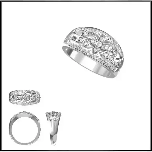 JCD Format Vintage style promise rings jcd