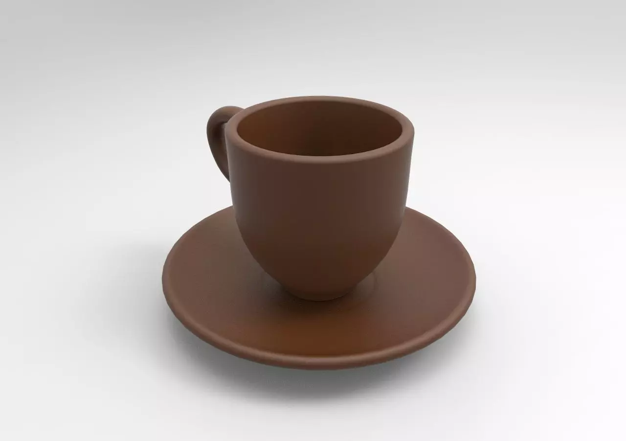 COFCUP coffee cup and saucer 3D print model