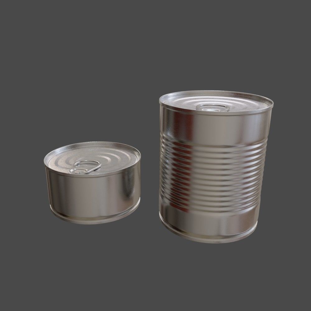 Tin can 3D model_2