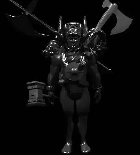 Cindaku figure holding two swords