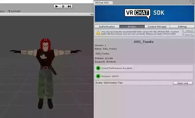 Dragon ball Character - SSG Trunks 3D Model High Poly or