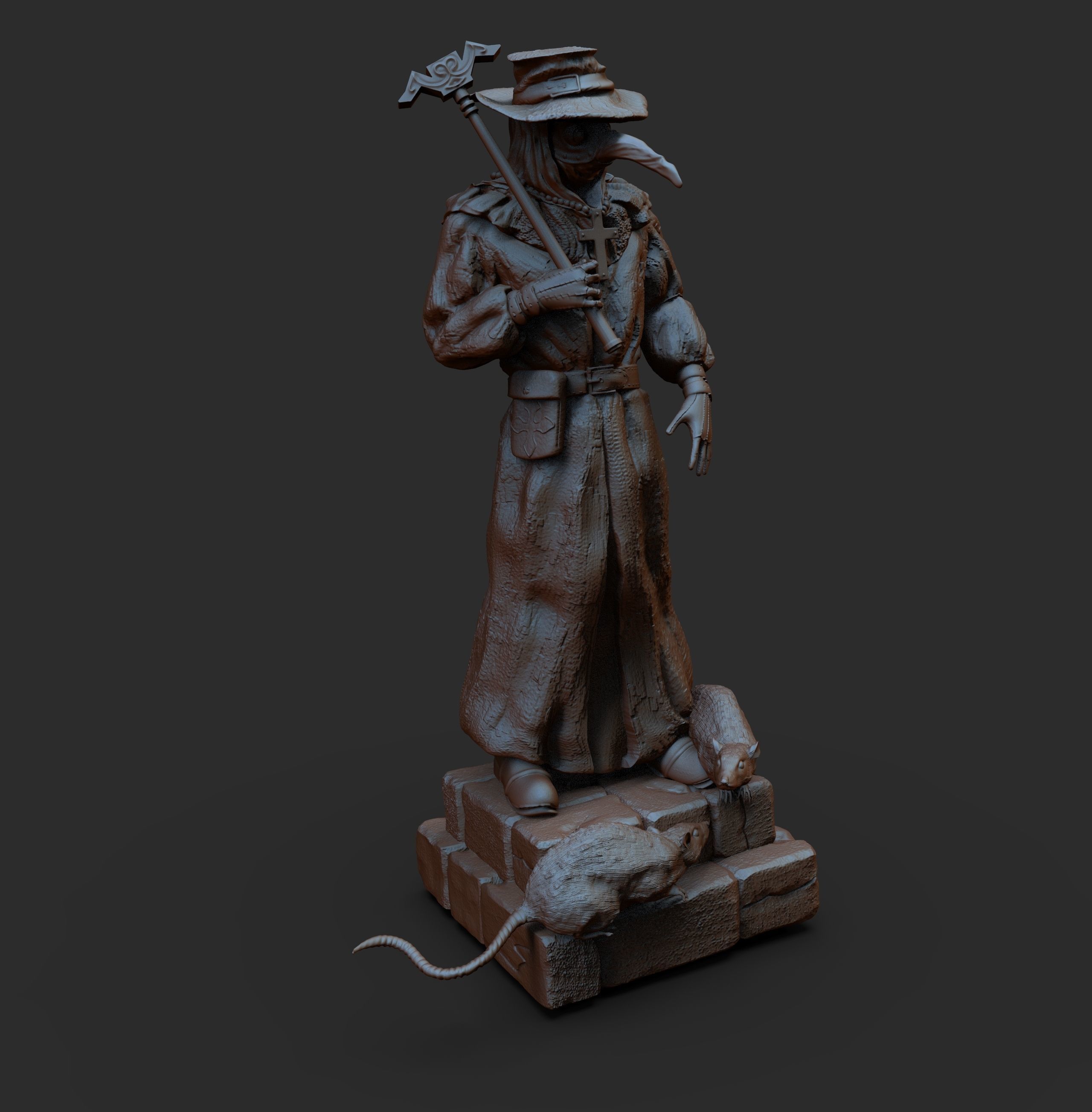 The Plague Doctor free 3D model 3D printable | CGTrader