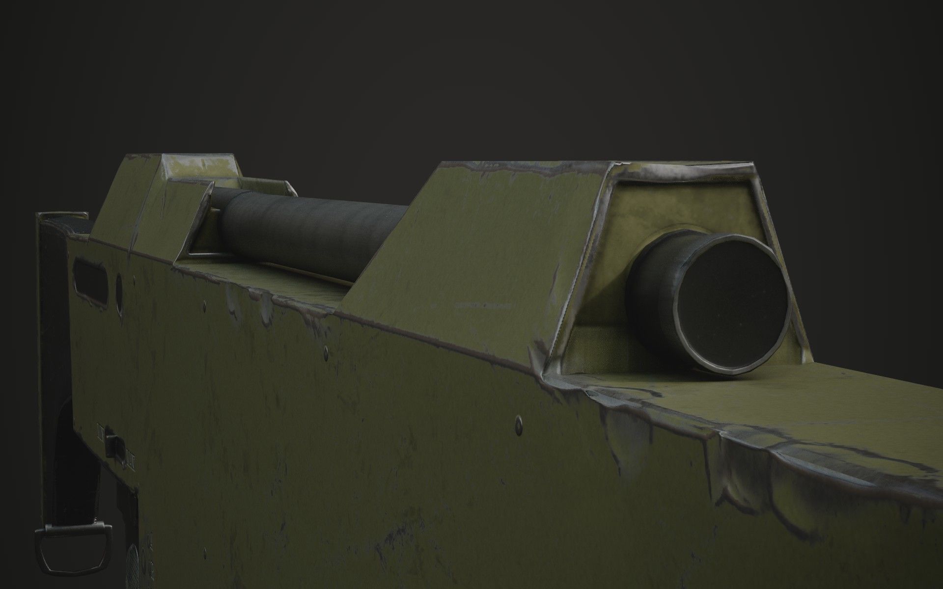 Lasgun gun Low-poly 3D model_4