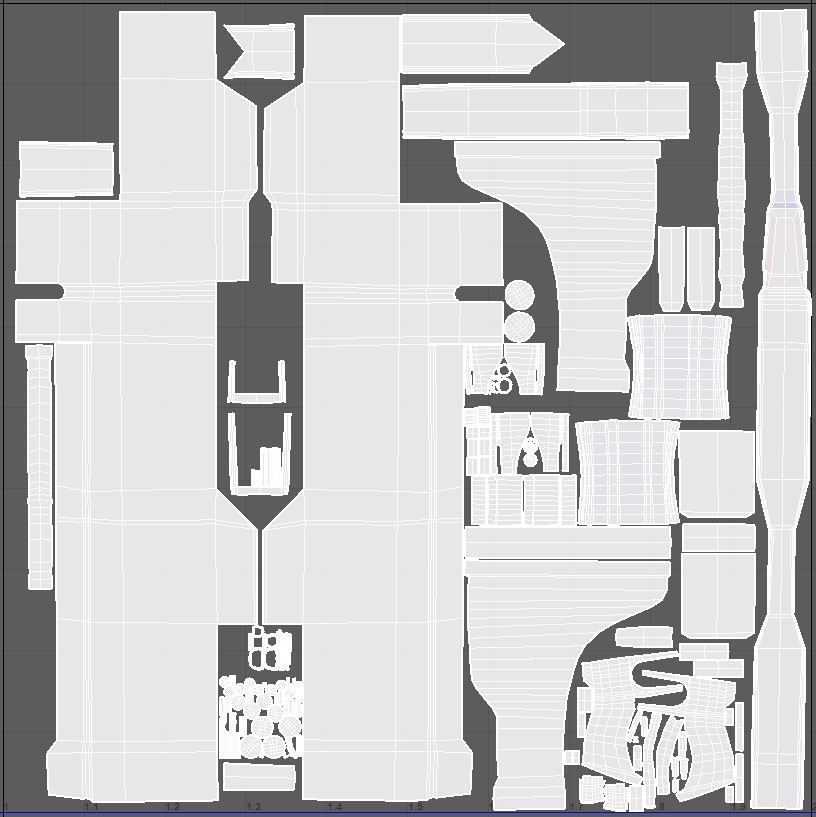 Lasgun gun Low-poly 3D model_9