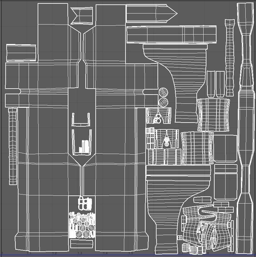 Lasgun gun Low-poly 3D model_8