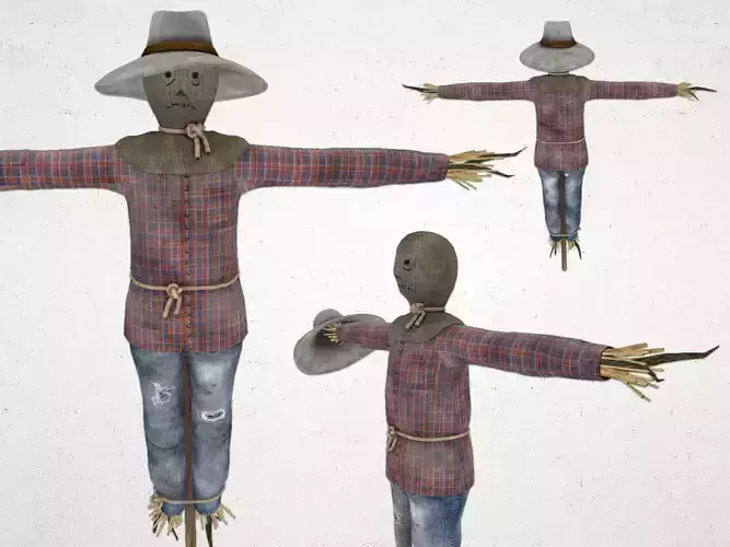 Scarecrow Low-poly 3D model