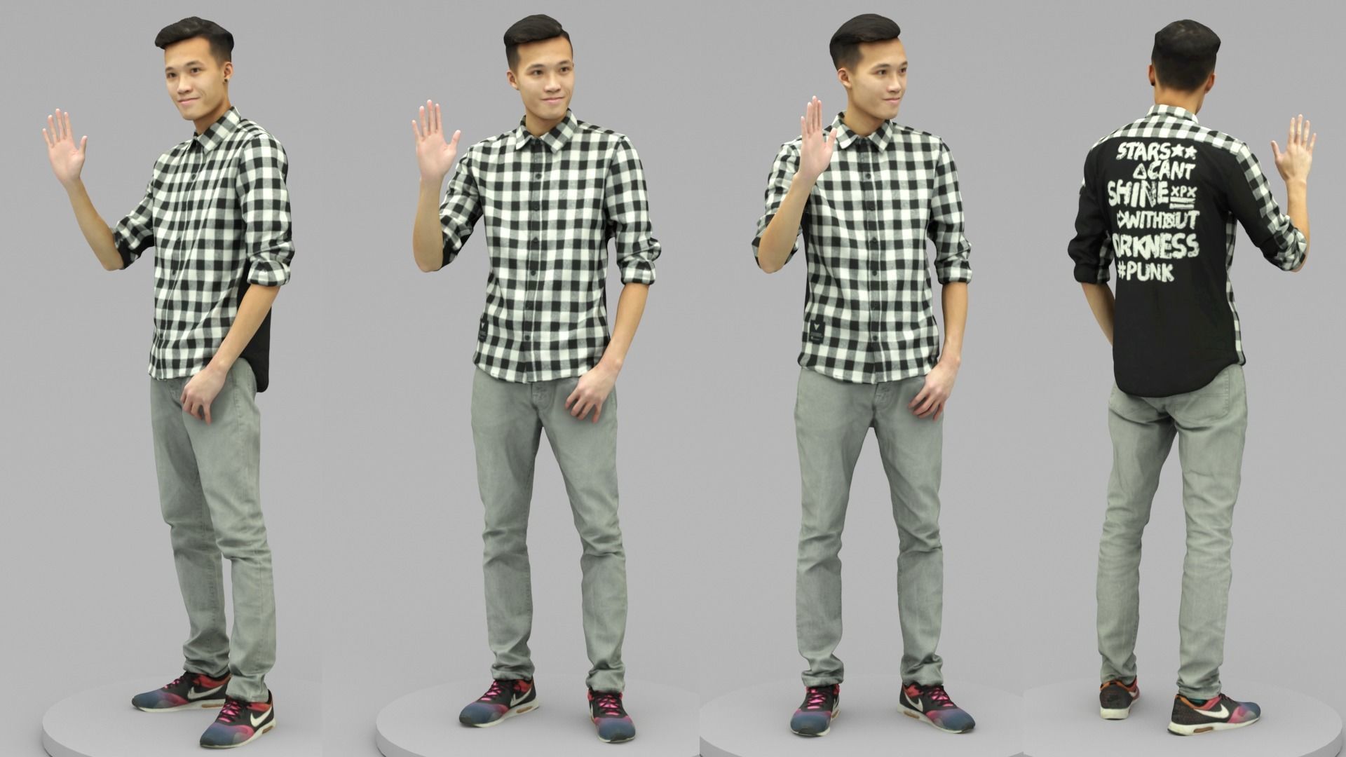 A Handsome Man Saying Hi 3D model_5