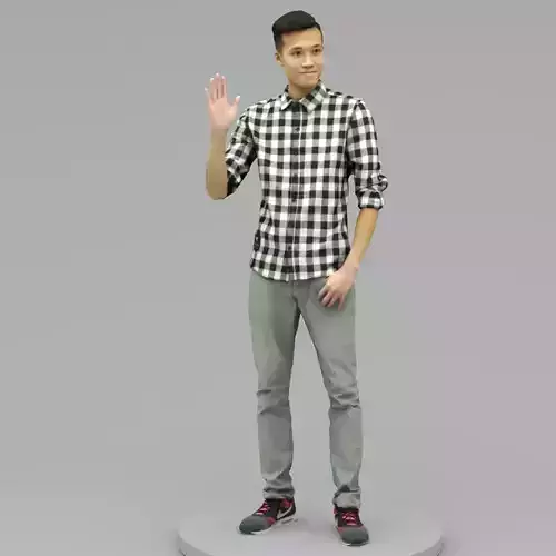 A Handsome Man Saying Hi 3D model