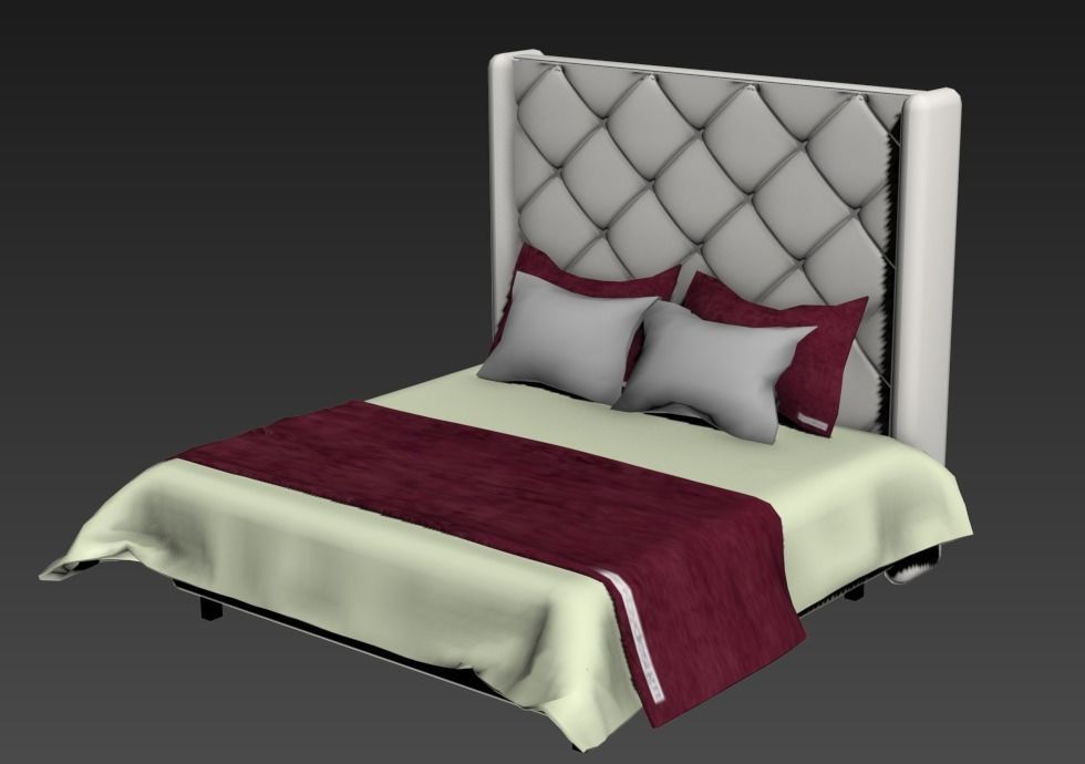 DOUBLE BED 3d model vray 3D model 3D model_1