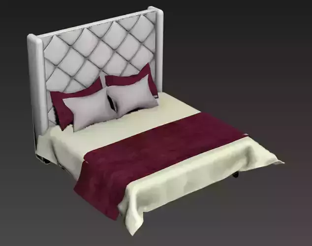 DOUBLE BED 3d model vray 3D model