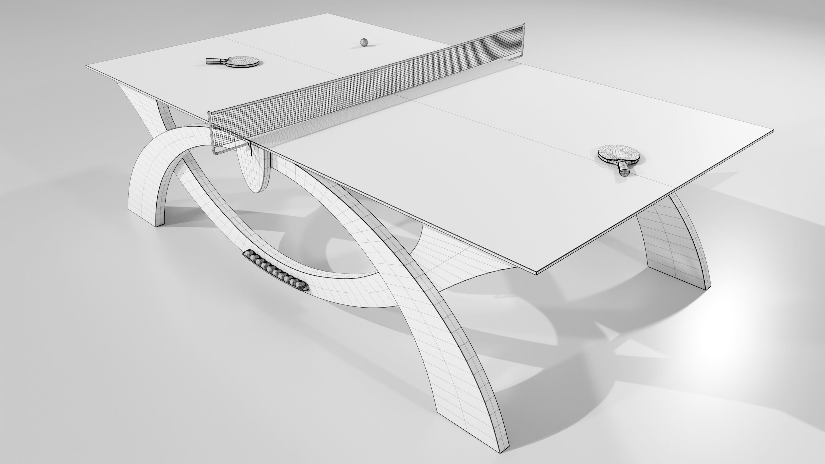 Ping Pong Table 3D model_14