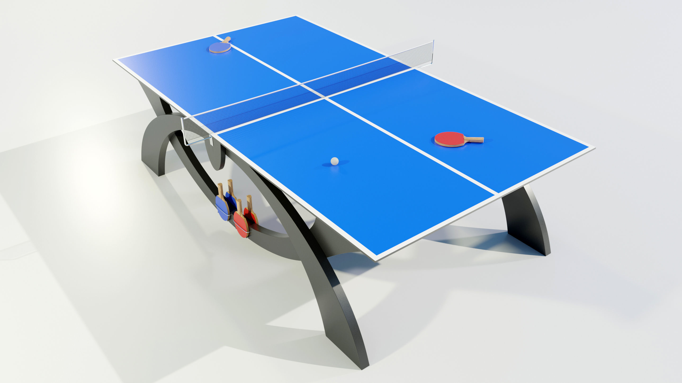 Ping Pong Table 3D model_6
