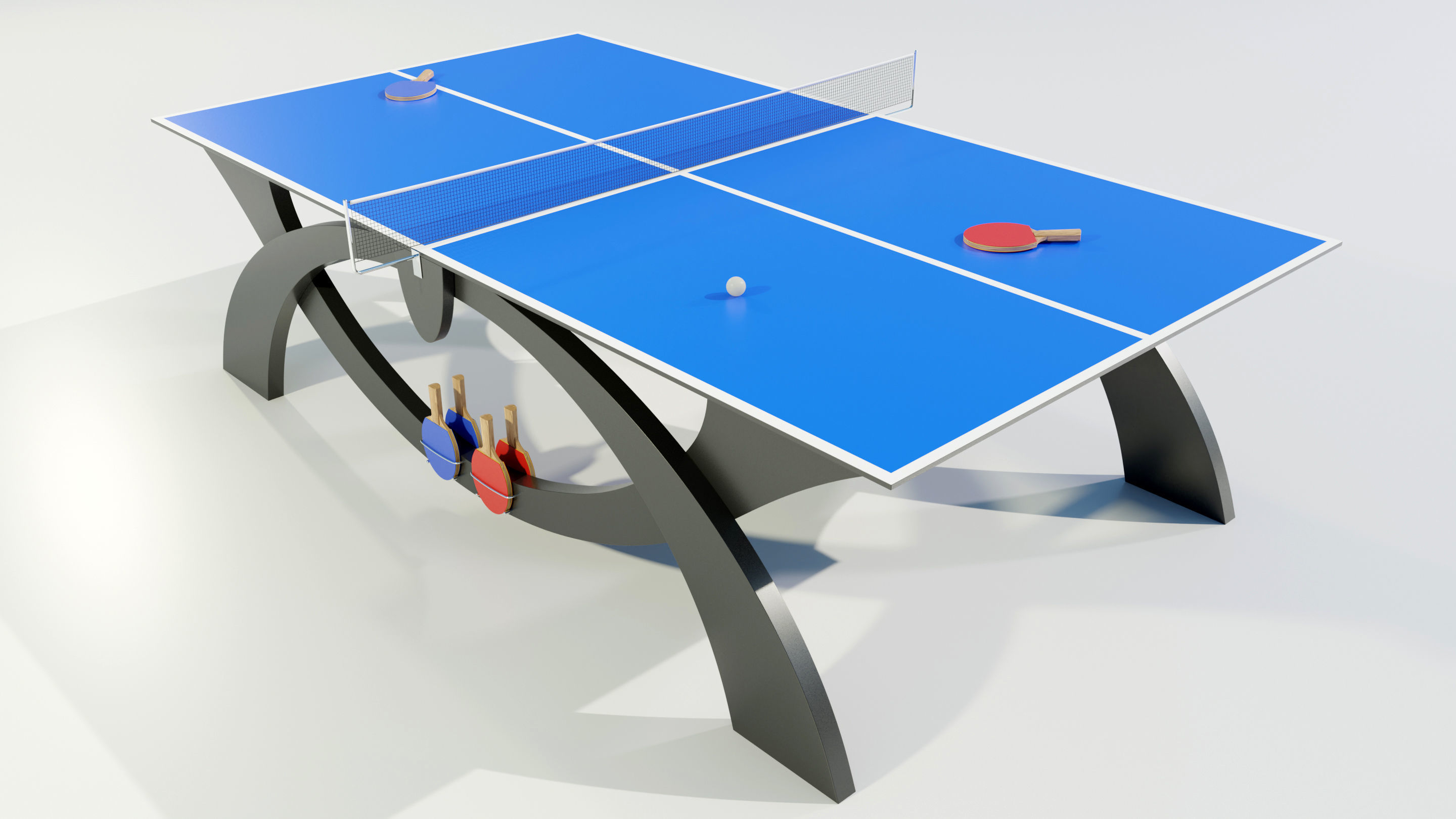 Ping Pong Table 3D model_2