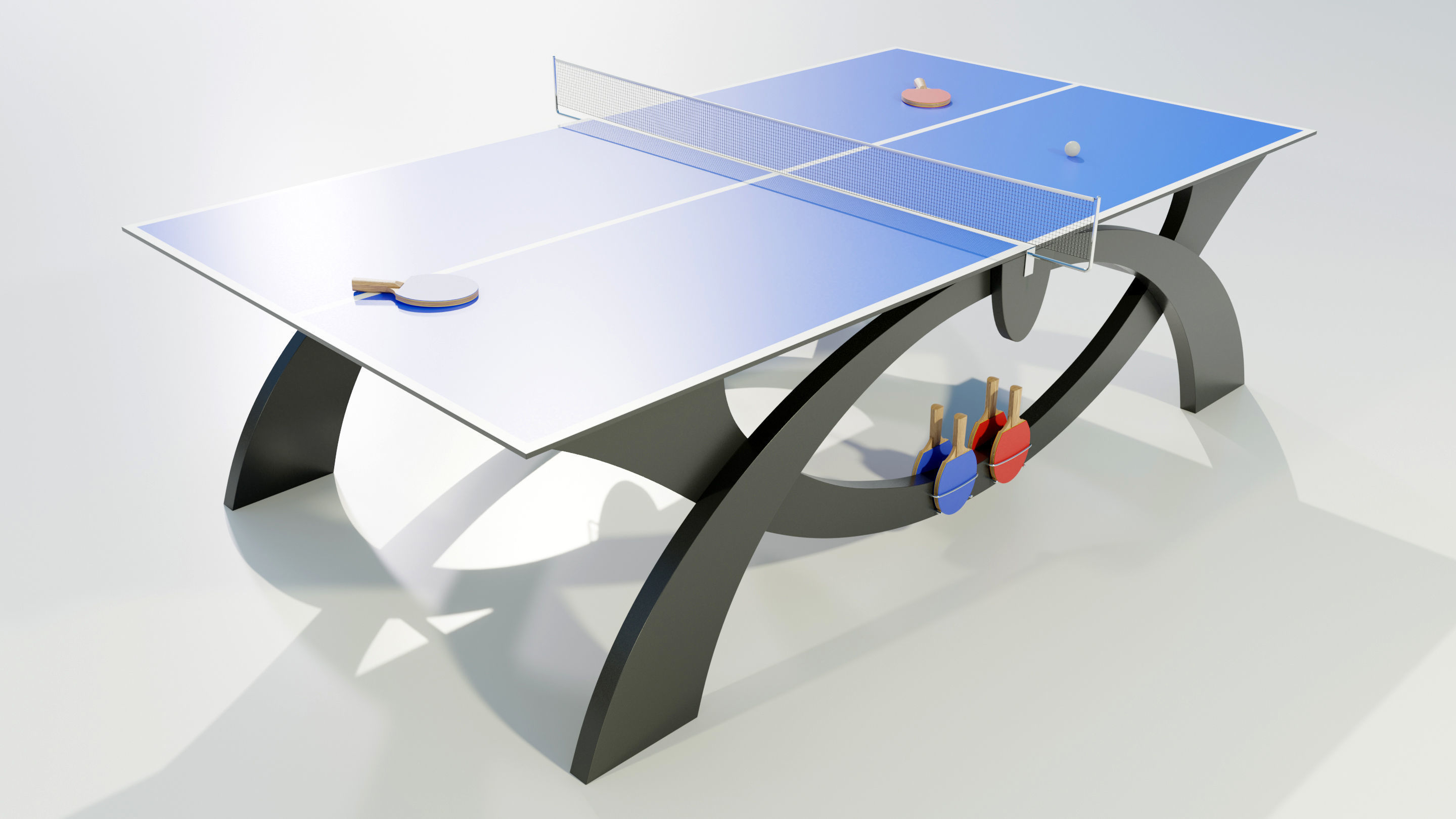 Ping Pong Table 3D model_5