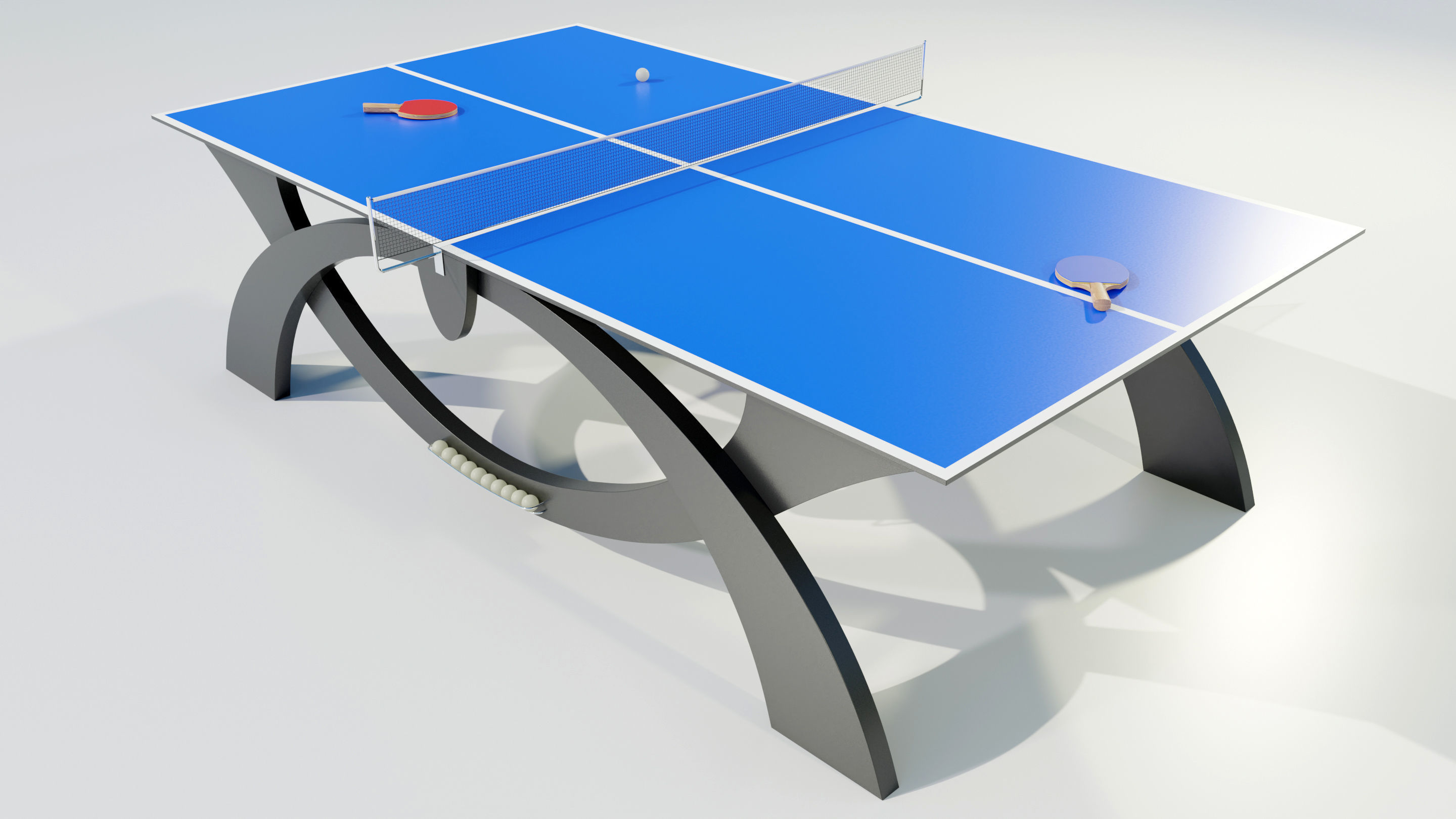 Ping Pong Table 3D model_4