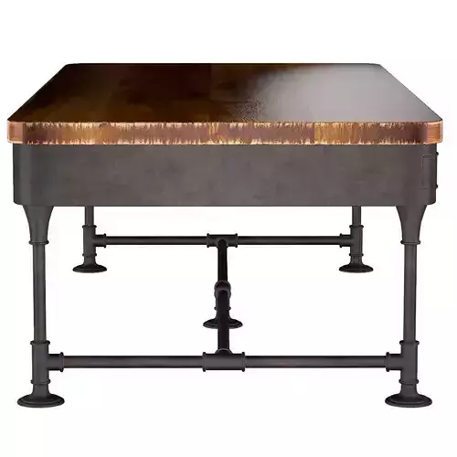 The Post Rustic Iron 2-Drawer Mango Wood Coffee Table