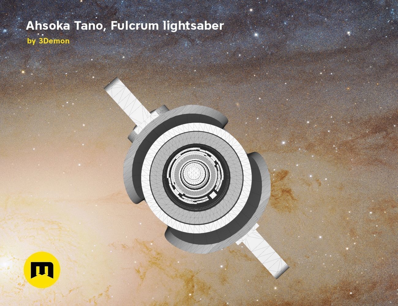 Ahsoka Tano Fulcrum lightsaber  3D print model_25