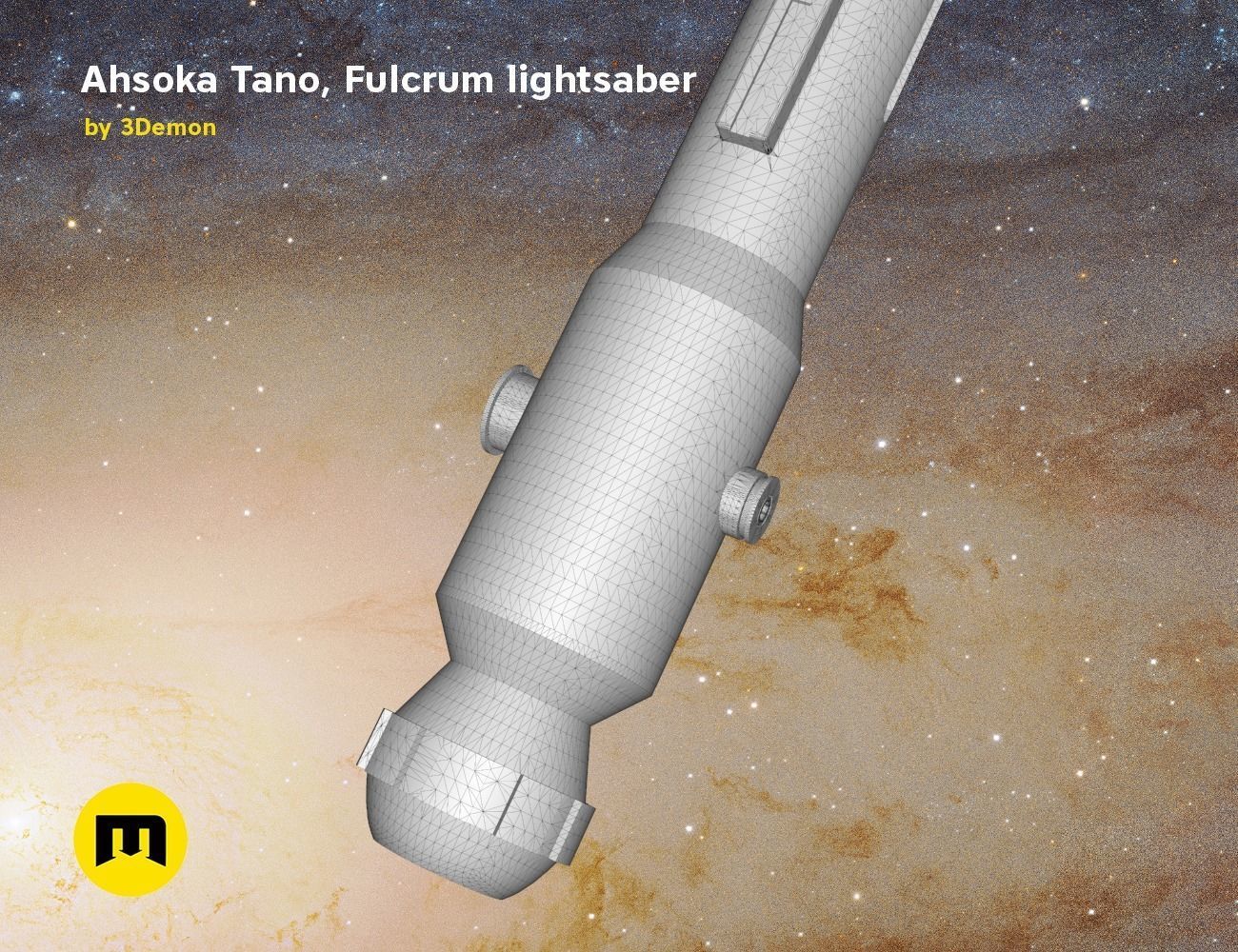 Ahsoka Tano Fulcrum lightsaber  3D print model_17
