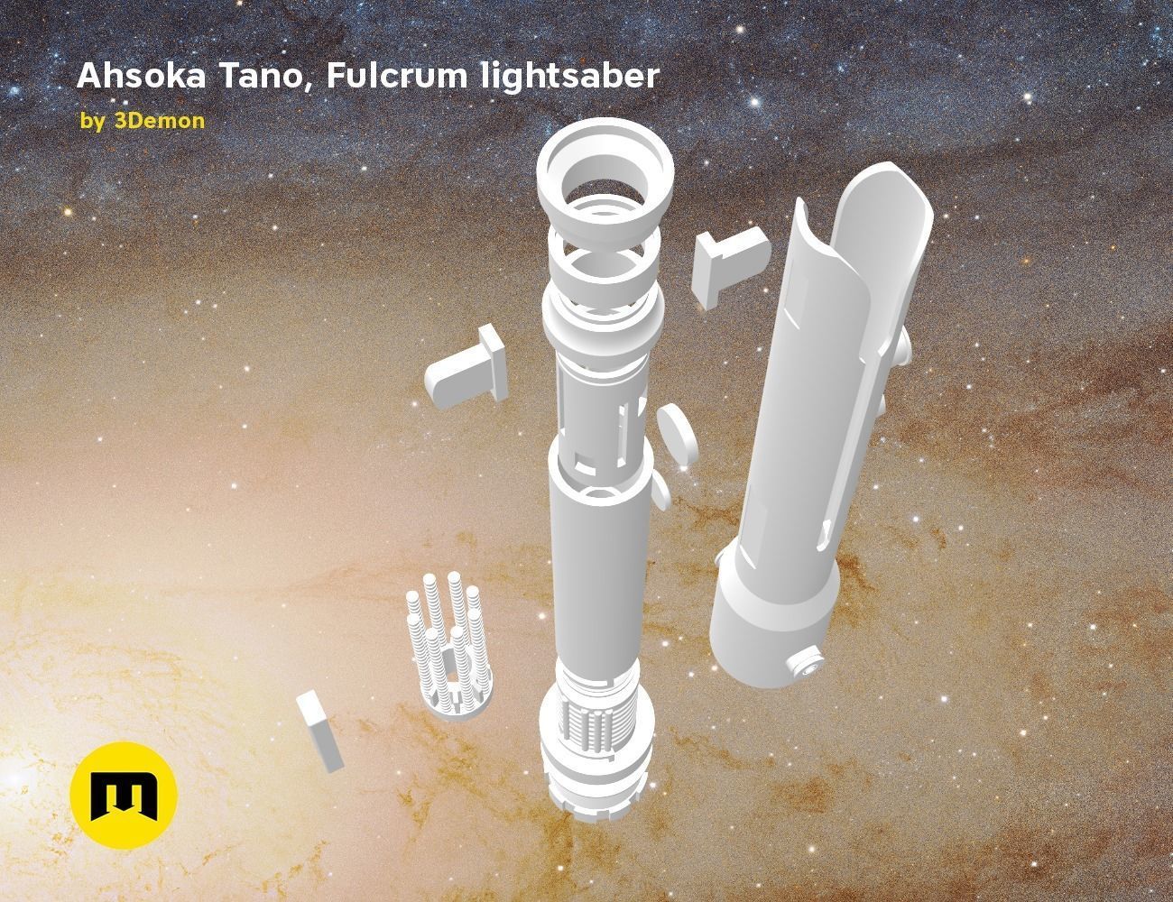 Ahsoka Tano Fulcrum lightsaber  3D print model_5