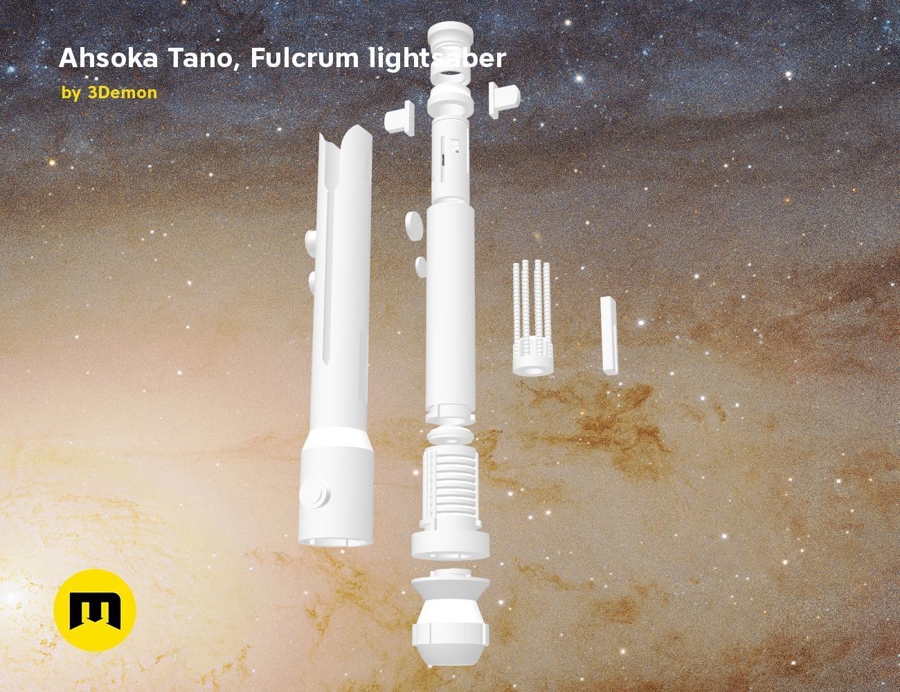 Ahsoka Tano Fulcrum lightsaber  3D print model_4
