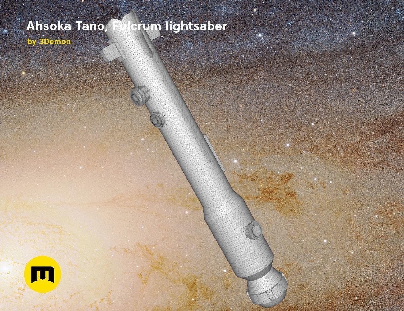 Ahsoka Tano Fulcrum lightsaber  3D print model_23