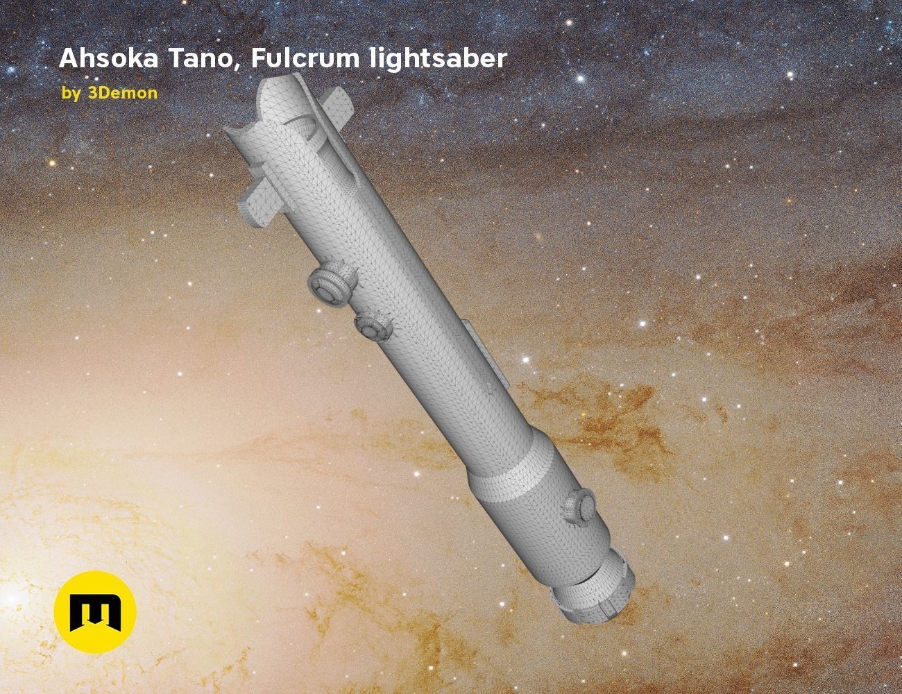 Ahsoka Tano Fulcrum lightsaber  3D print model_19