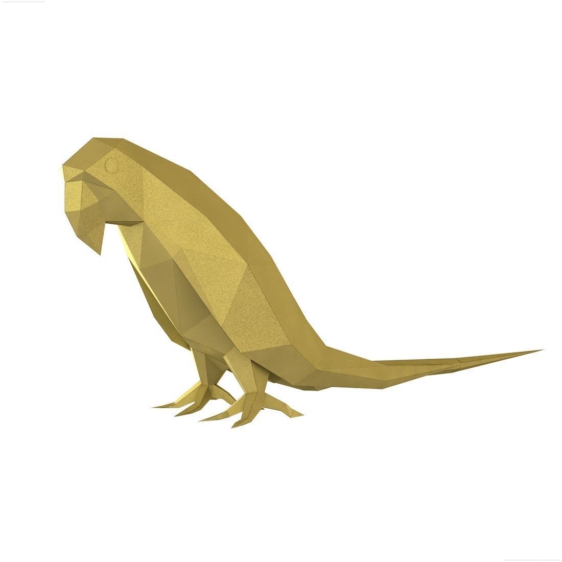 lowpoly parrot origami 3D model_1