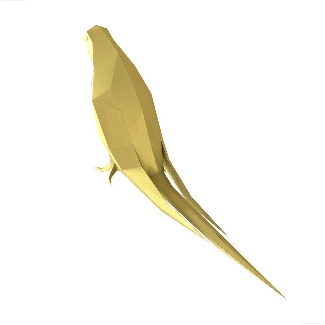 lowpoly parrot origami 3D model_3