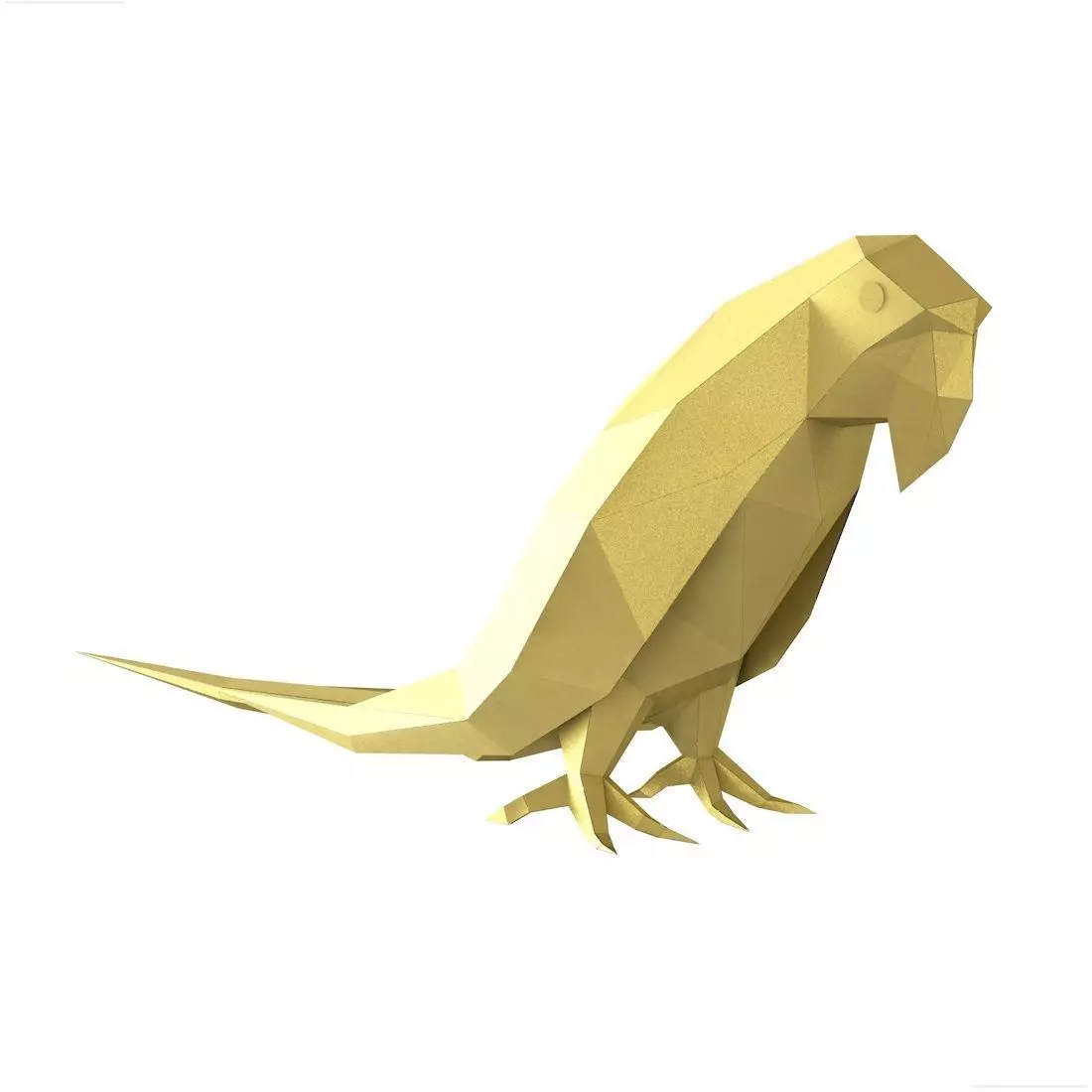 lowpoly parrot origami 3D model_0