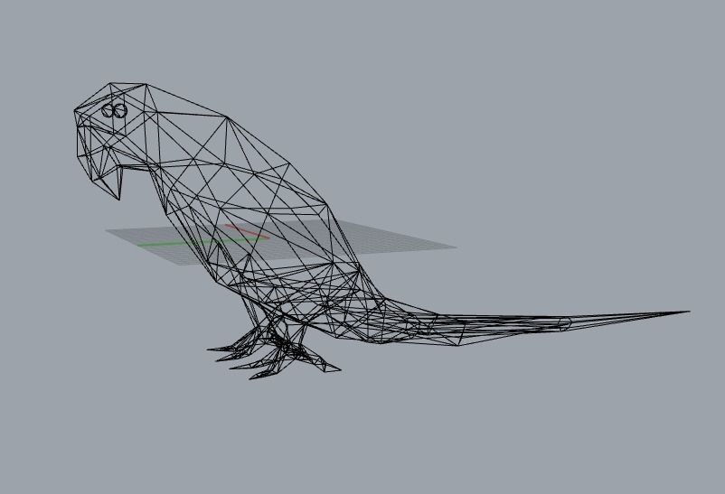 lowpoly parrot origami 3D model_4