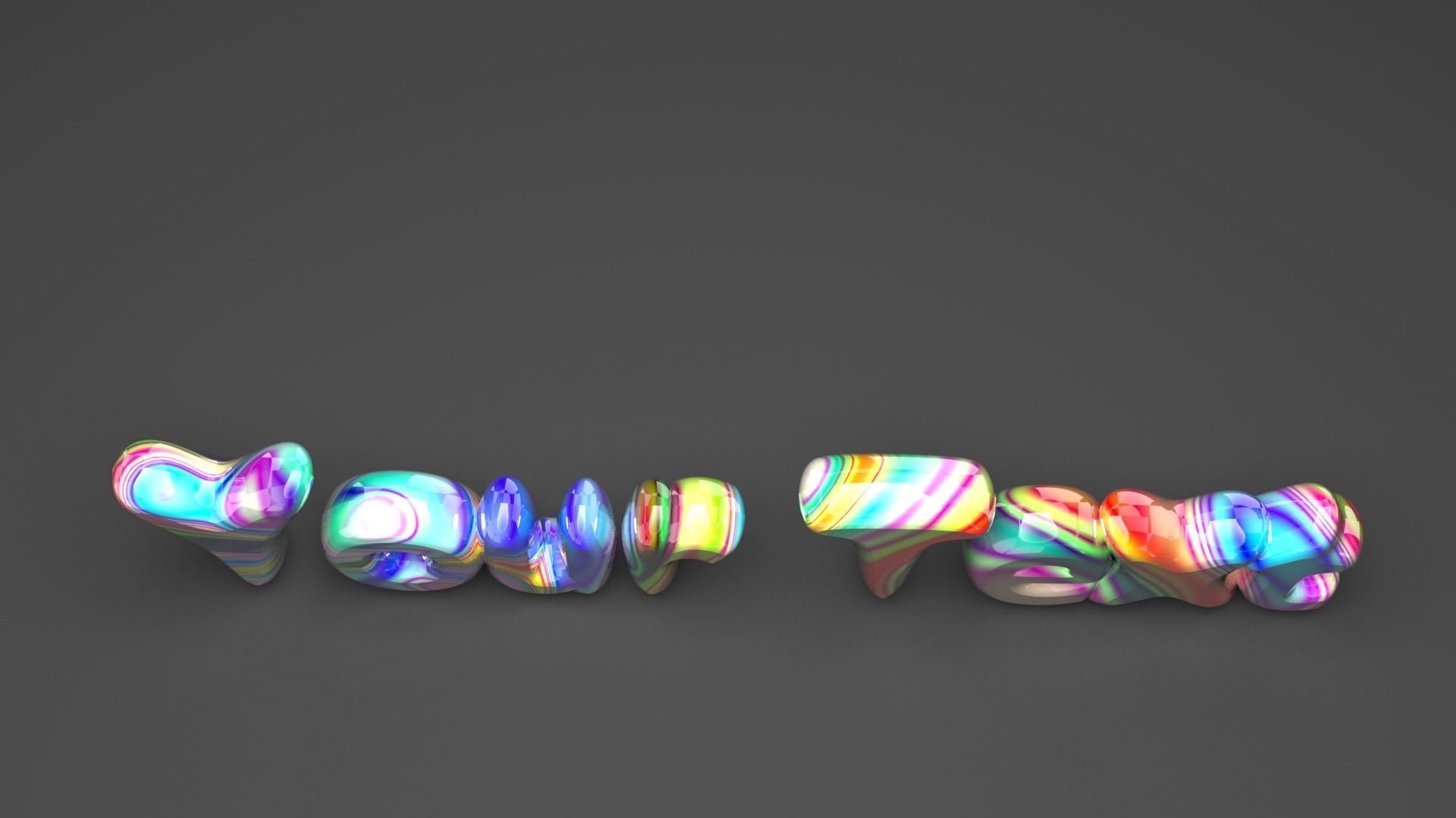 Custom Text with Candy Effect 3D model_2
