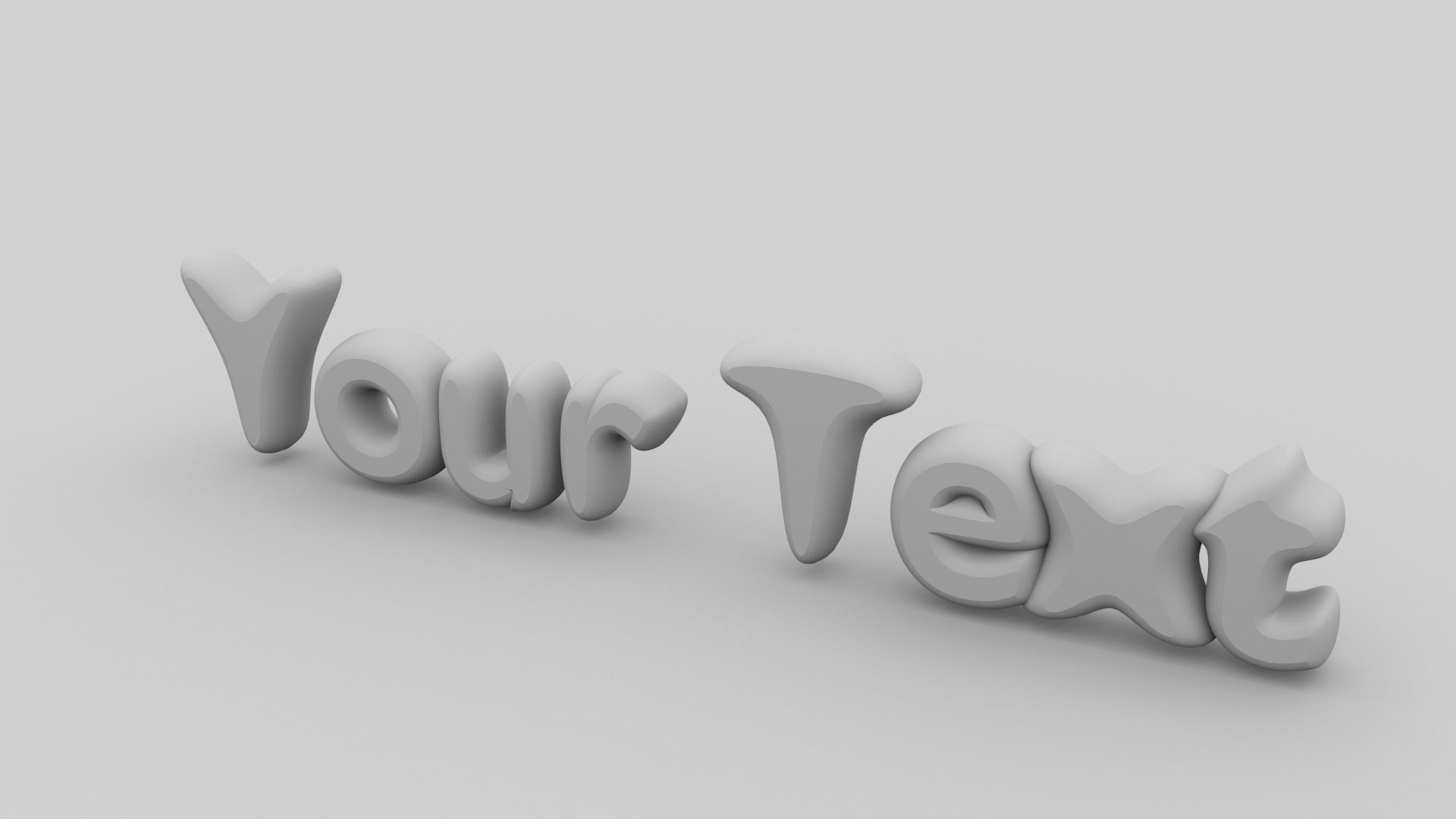 Custom Text with Candy Effect 3D model_3