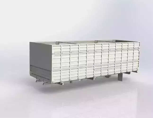 Special tipper body Tri-sides 3D model