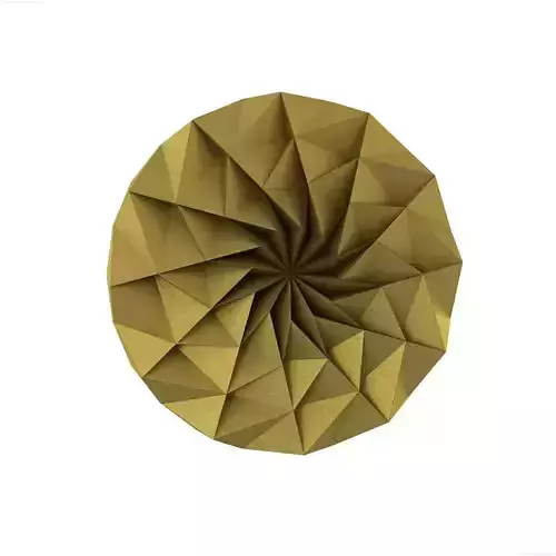 lowpoly mandala gold origami circle