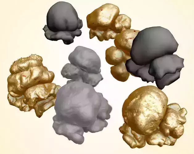 Popcorn Kernels 3D model