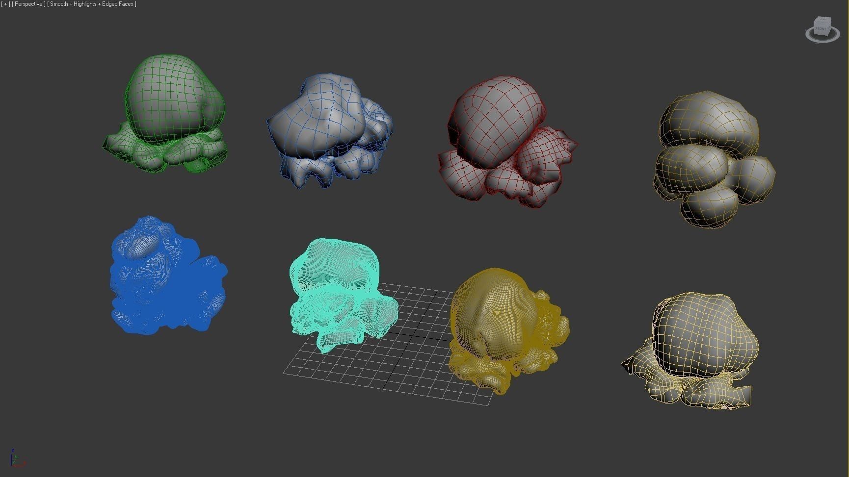 Popcorn Kernels 3D model_4