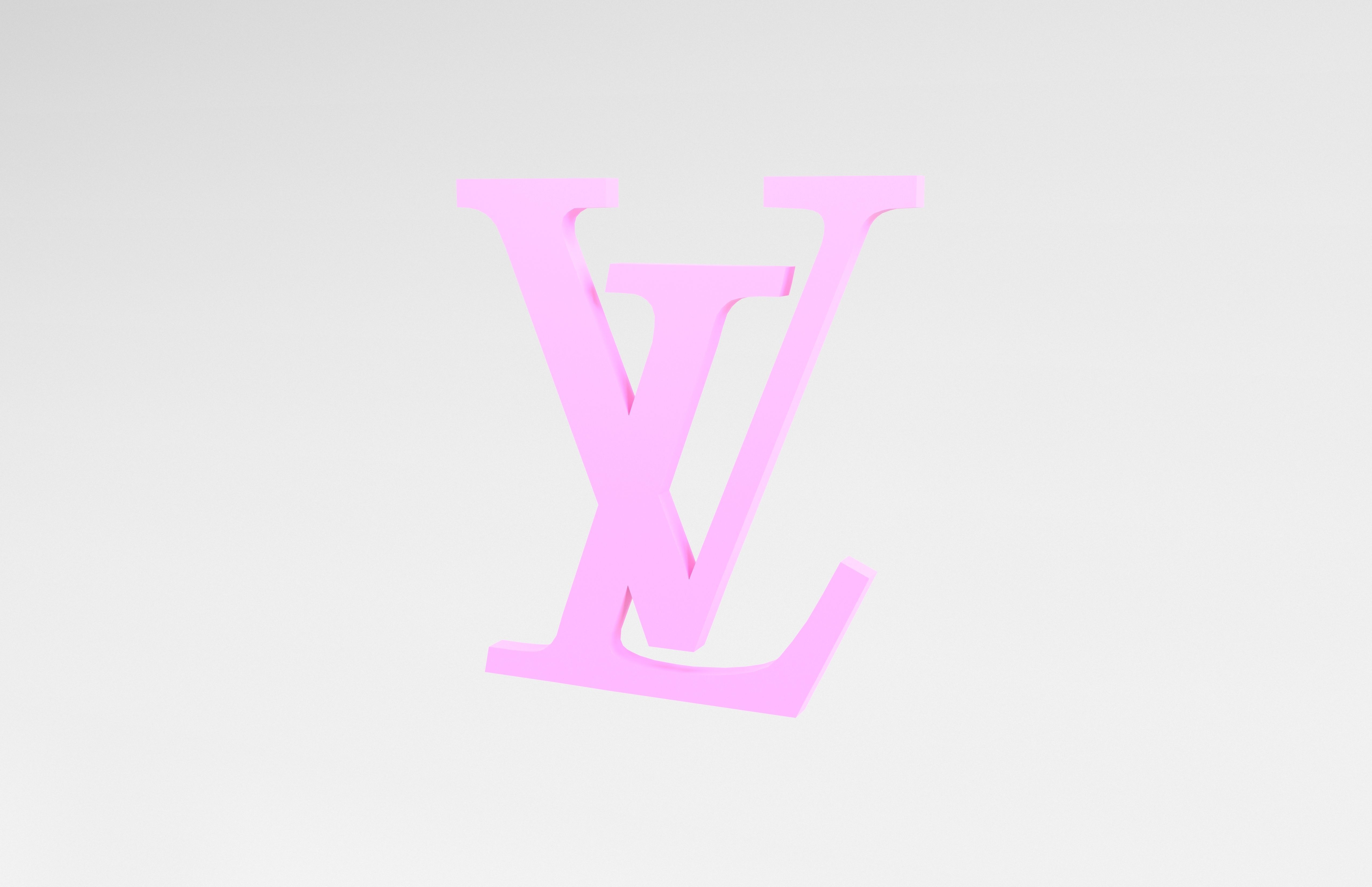Louis Vuitton Logo v2 002 Free low-poly 3D model_4