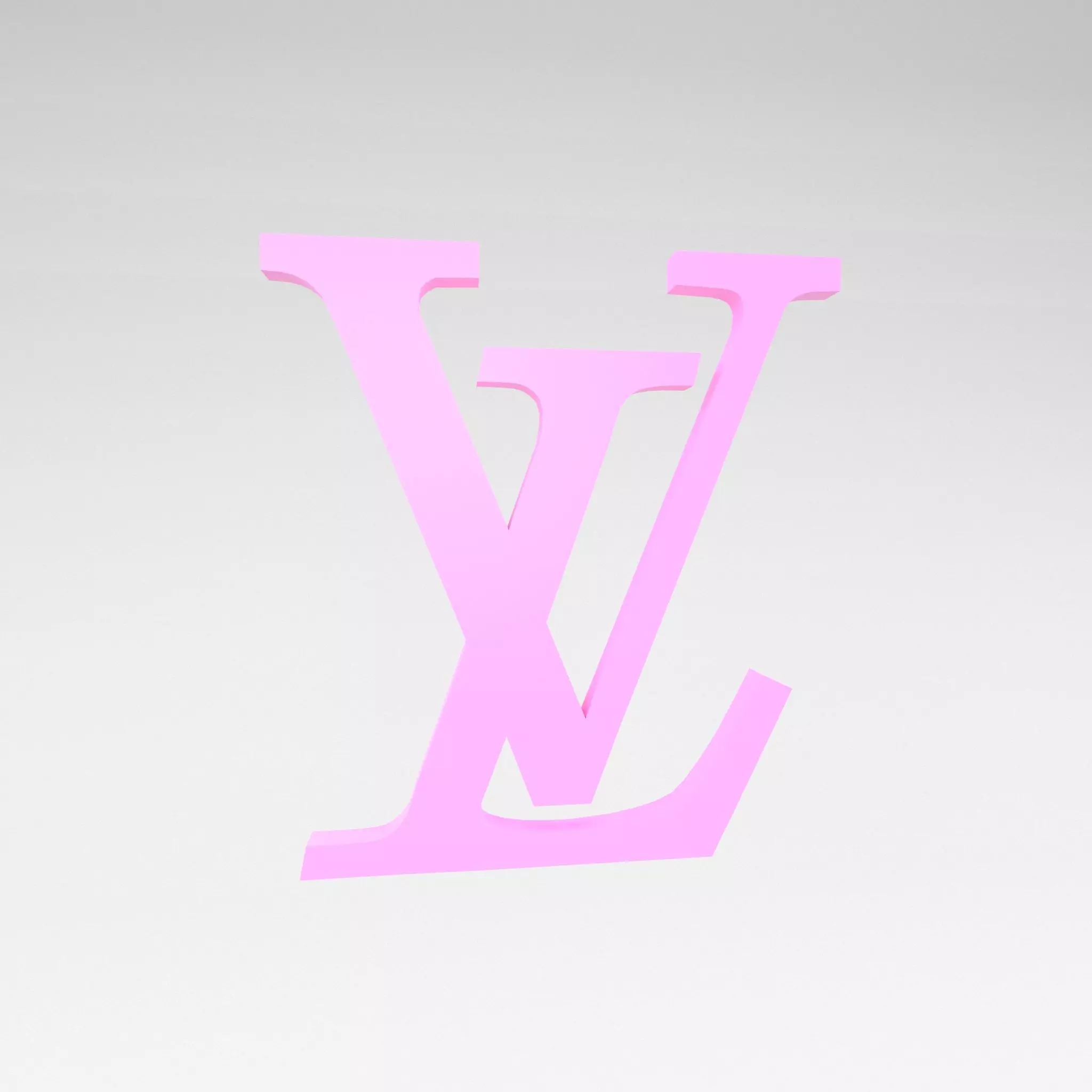 Louis Vuitton Logo v2 002 Free low-poly 3D model_0