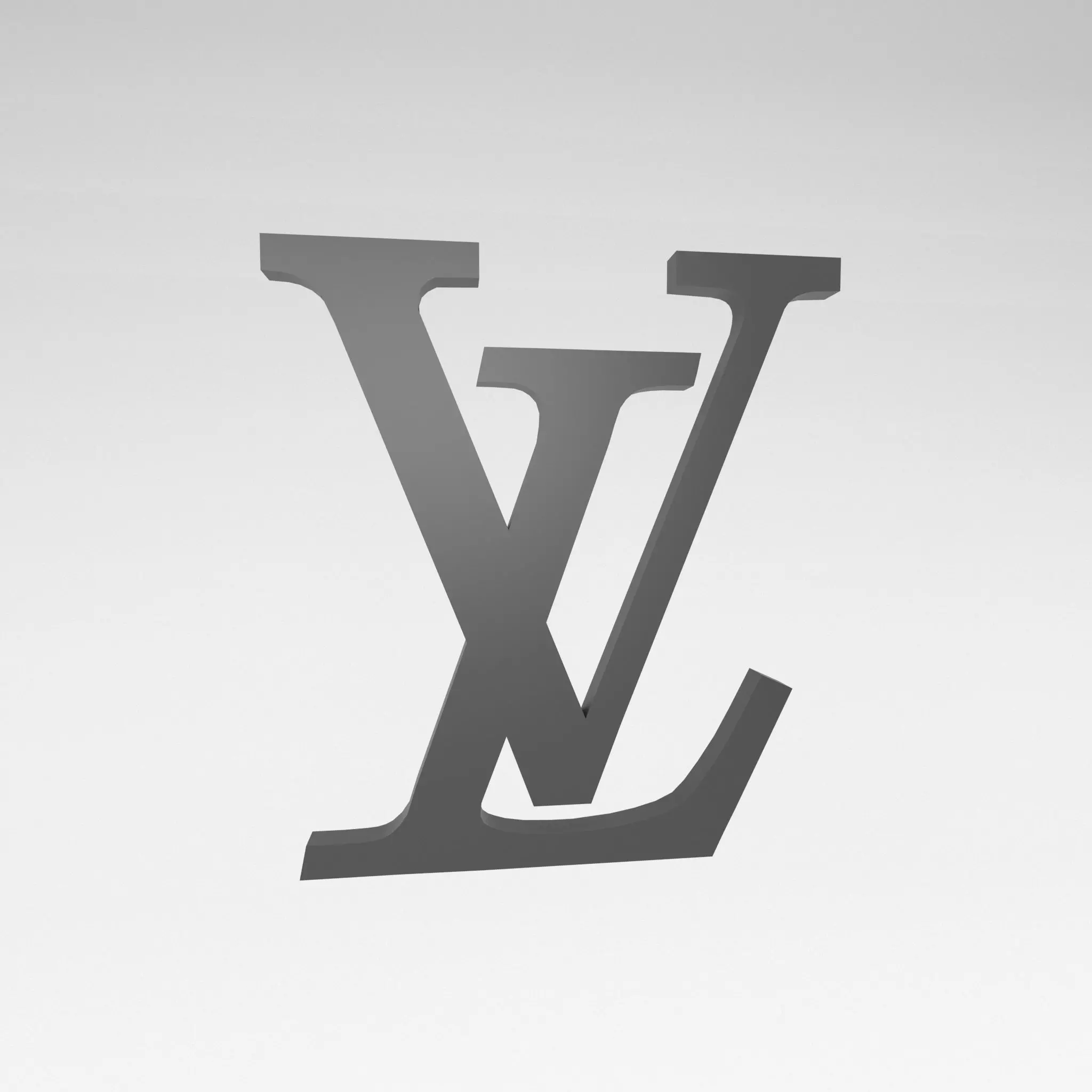 Louis Vuitton Logo v2 003 Free low-poly 3D model
