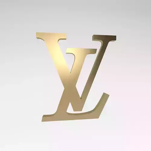 Louis Vuitton Logo v2 004 Free low-poly 3D model