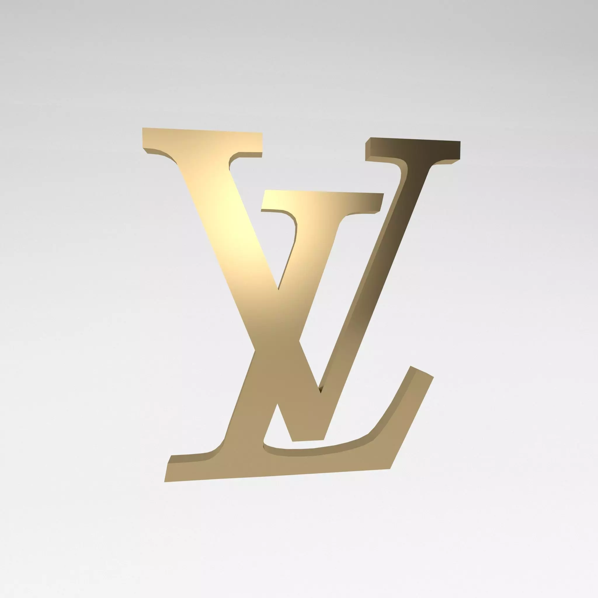 Louis Vuitton Logo v2 004 Free low-poly 3D model