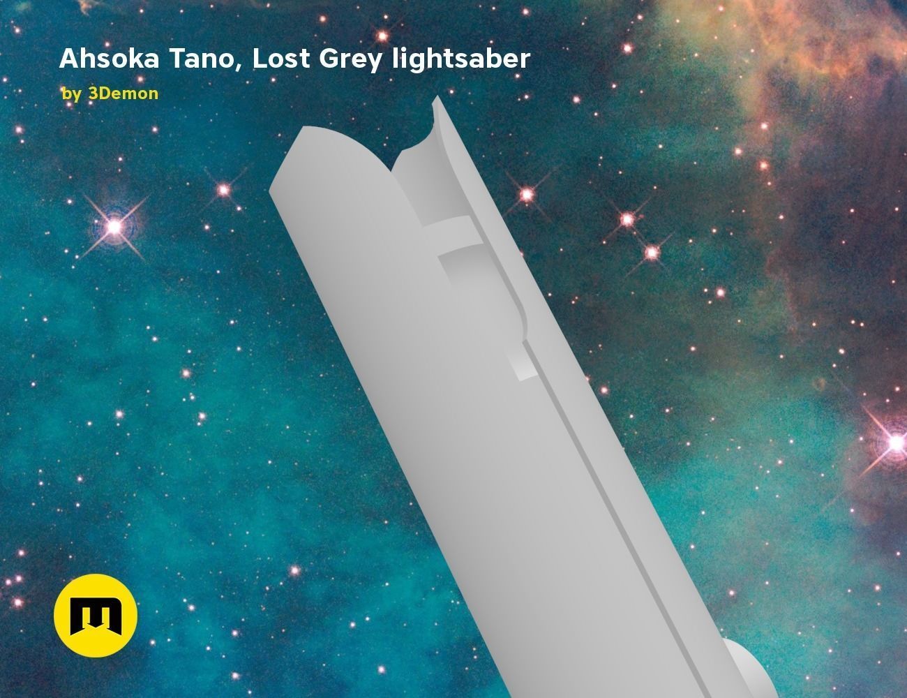 Ahsoka Tano Lost Grey lightsaber 3D print model_12