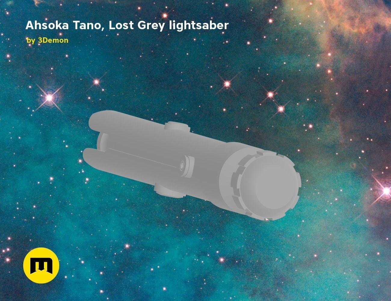 Ahsoka Tano Lost Grey lightsaber 3D print model_14