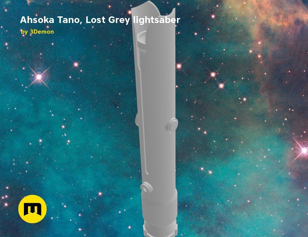Ahsoka Tano Lost Grey lightsaber 3D print model_16