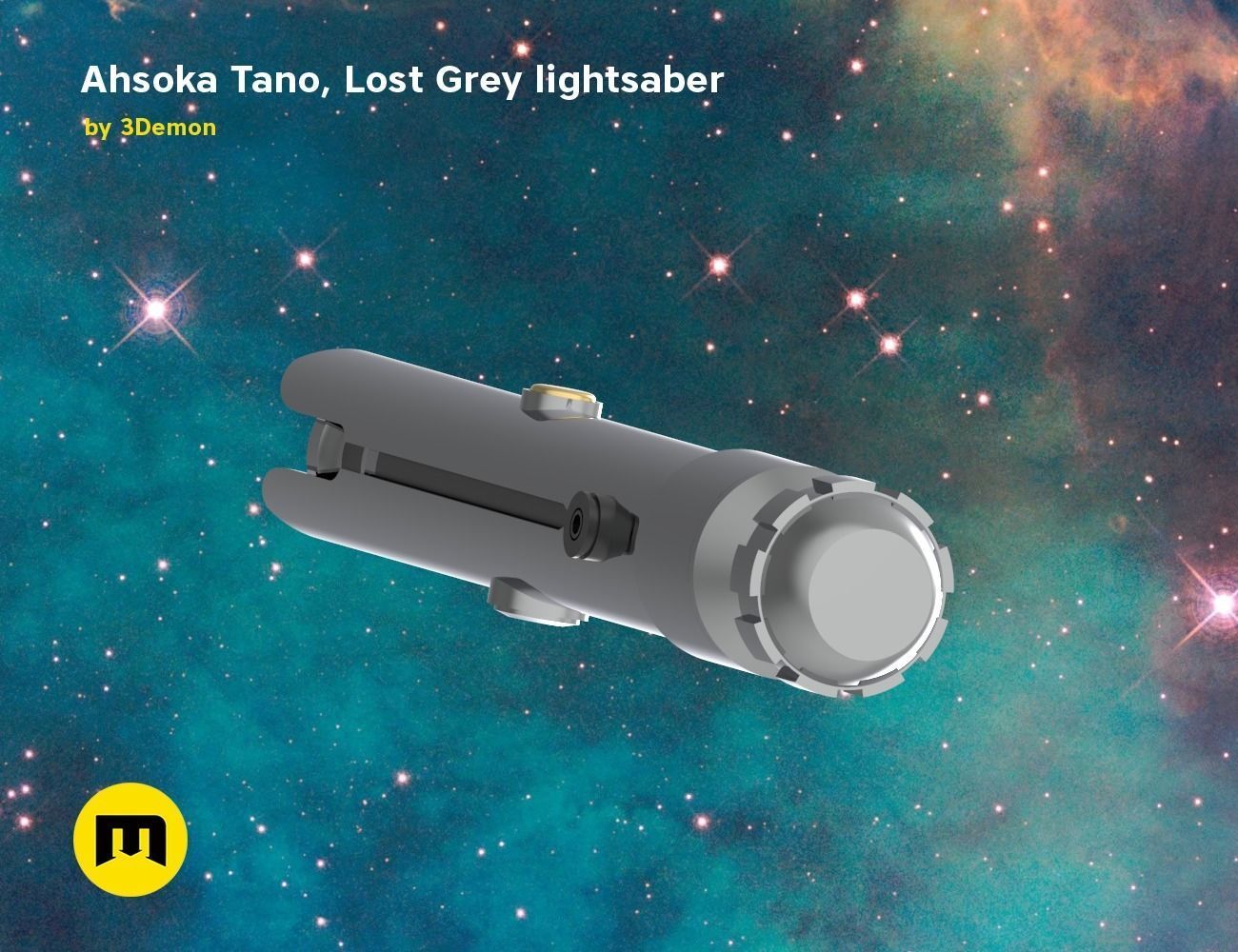 Ahsoka Tano Lost Grey lightsaber 3D print model_9