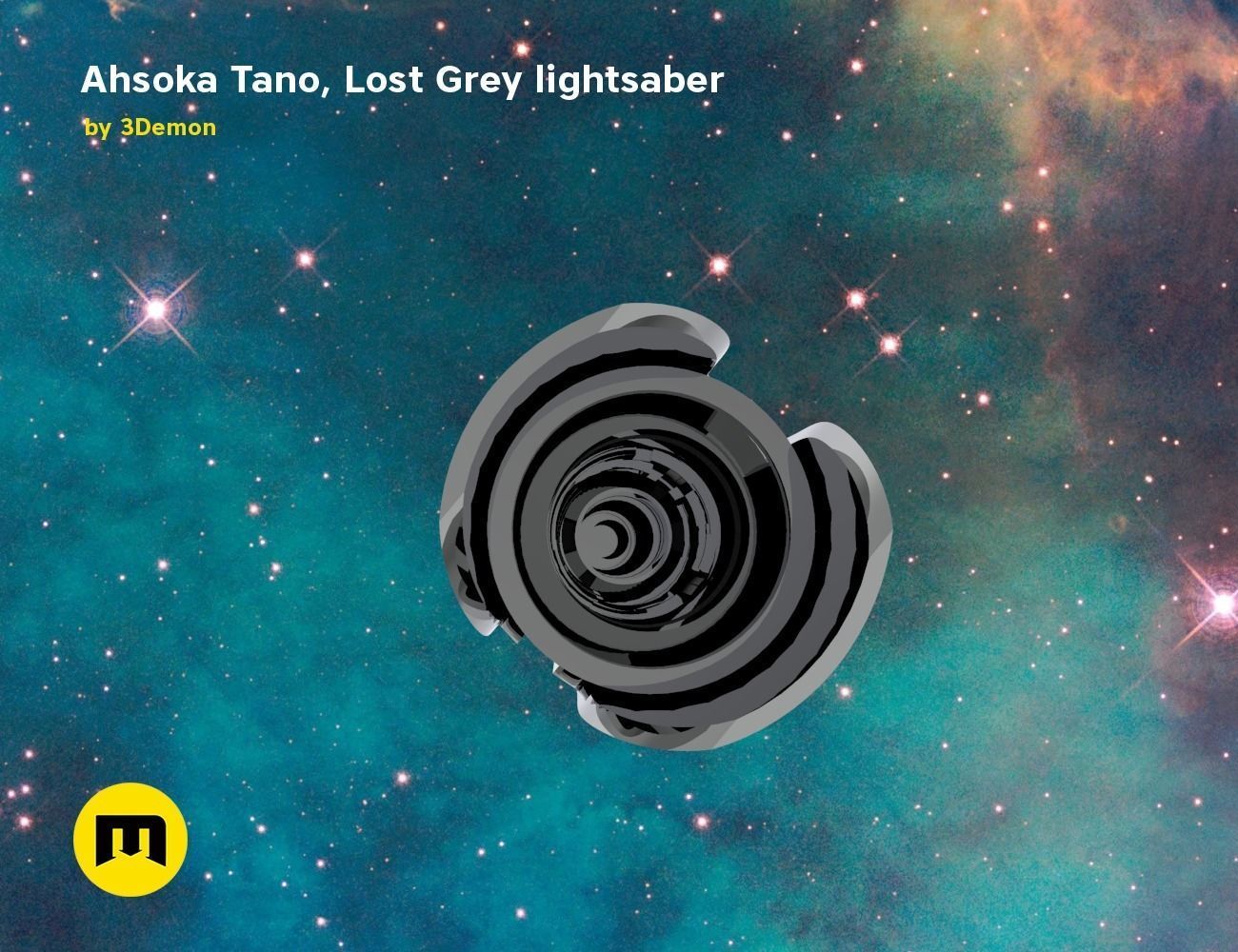 Ahsoka Tano Lost Grey lightsaber 3D print model_10
