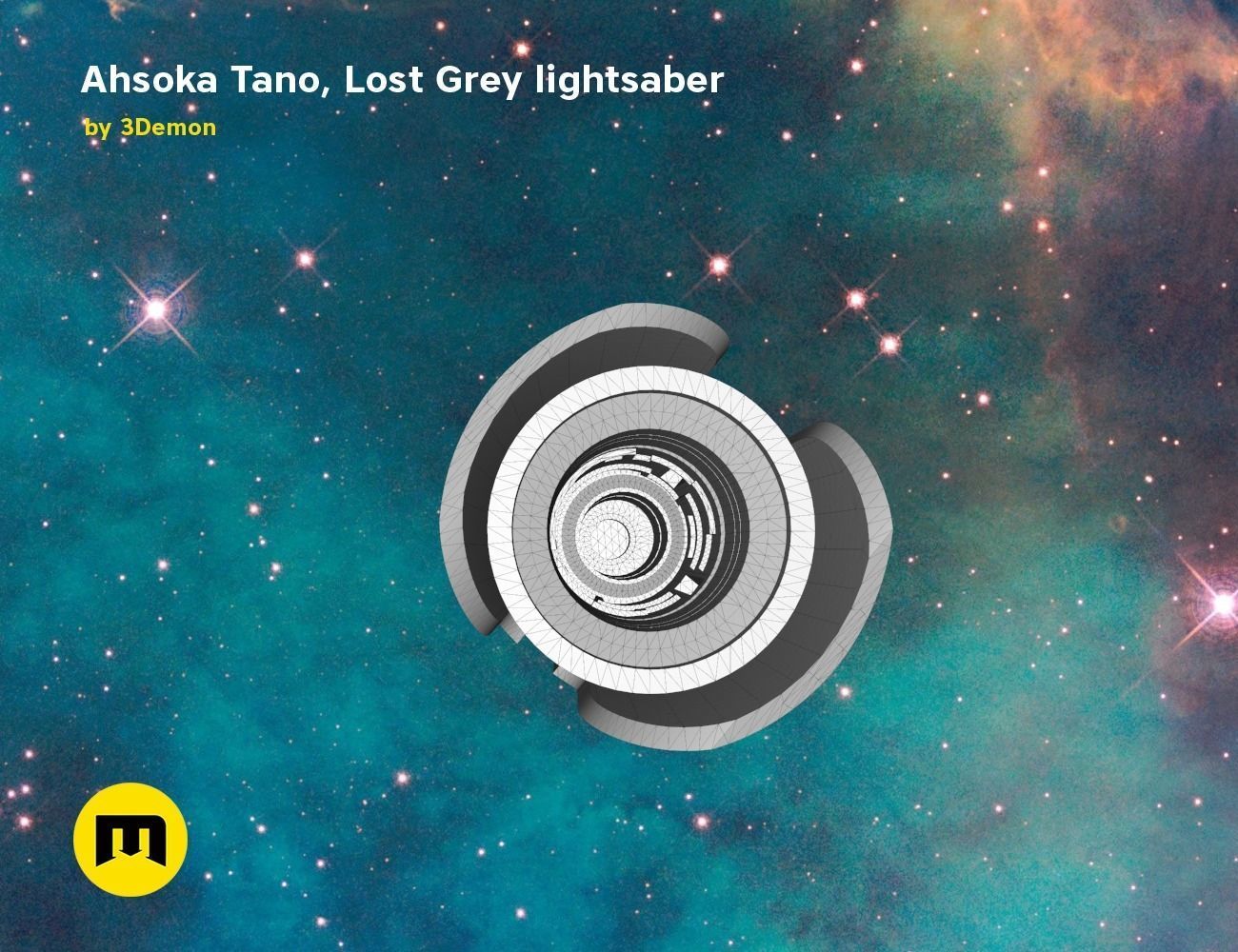 Ahsoka Tano Lost Grey lightsaber 3D print model_26
