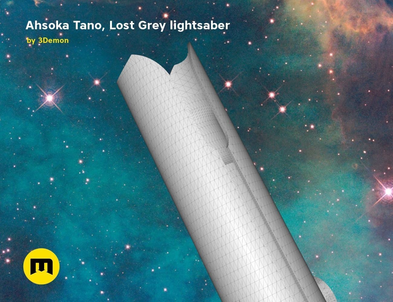 Ahsoka Tano Lost Grey lightsaber 3D print model_21