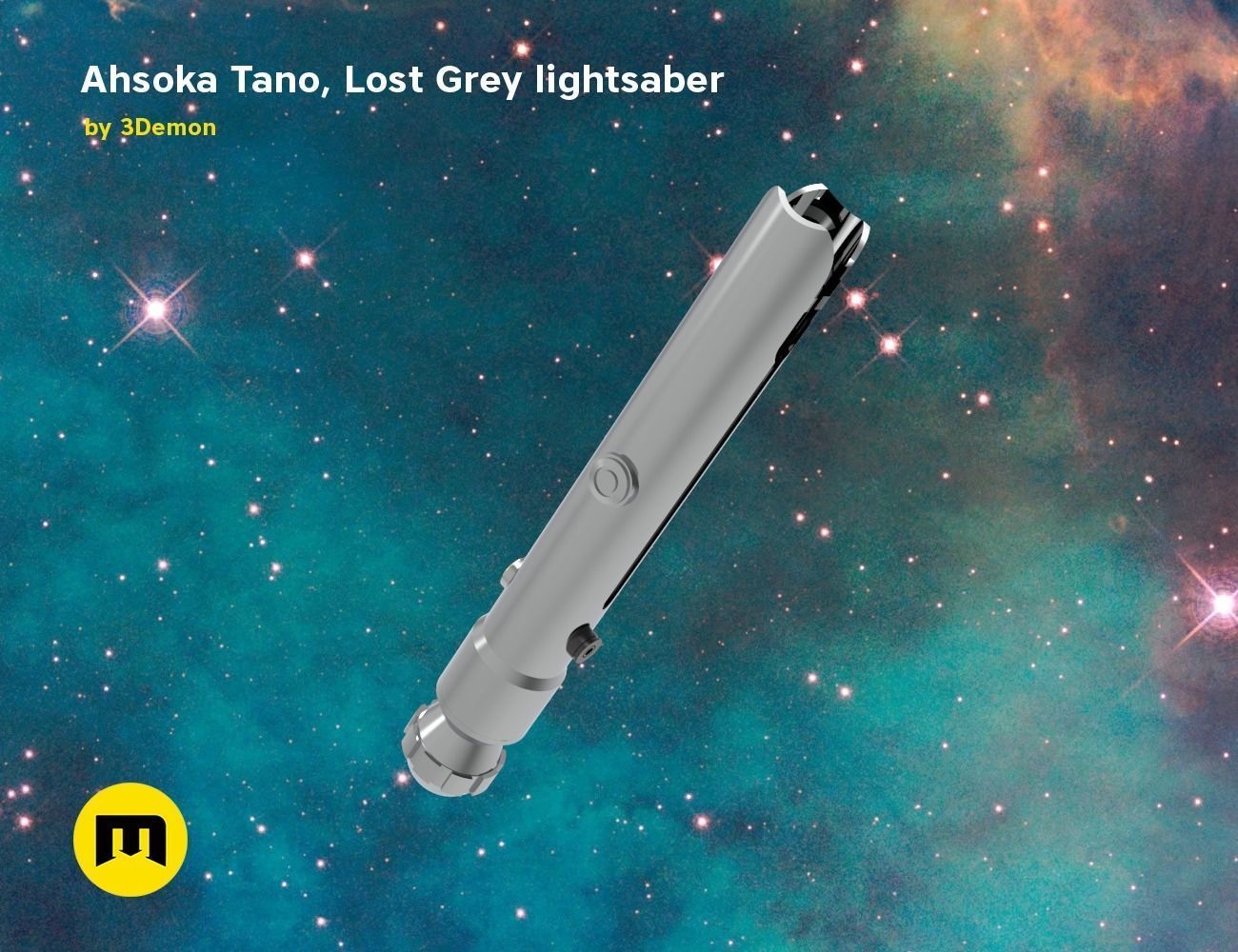 Ahsoka Tano Lost Grey lightsaber 3D print model_4