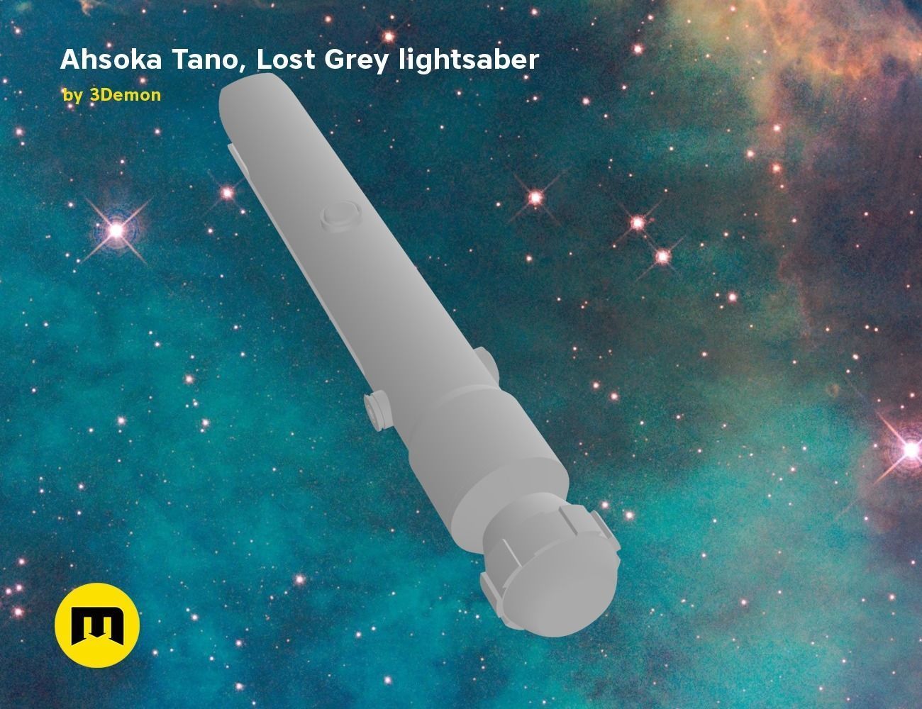 Ahsoka Tano Lost Grey lightsaber 3D print model_15